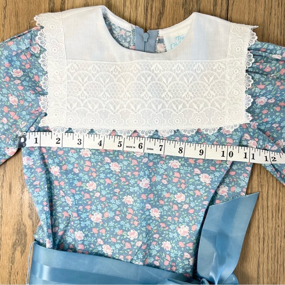 The Children’s Hour by Jan Brigg’s Vintage Blue Ditsy Floral Dress Size 4T - Picture 9 of 15